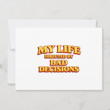 Minha Vida Dirigida por Decisões Ruins Design de F
