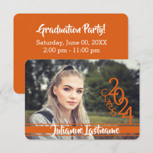 Convites Mini Classe de Laranja de Foto 2024