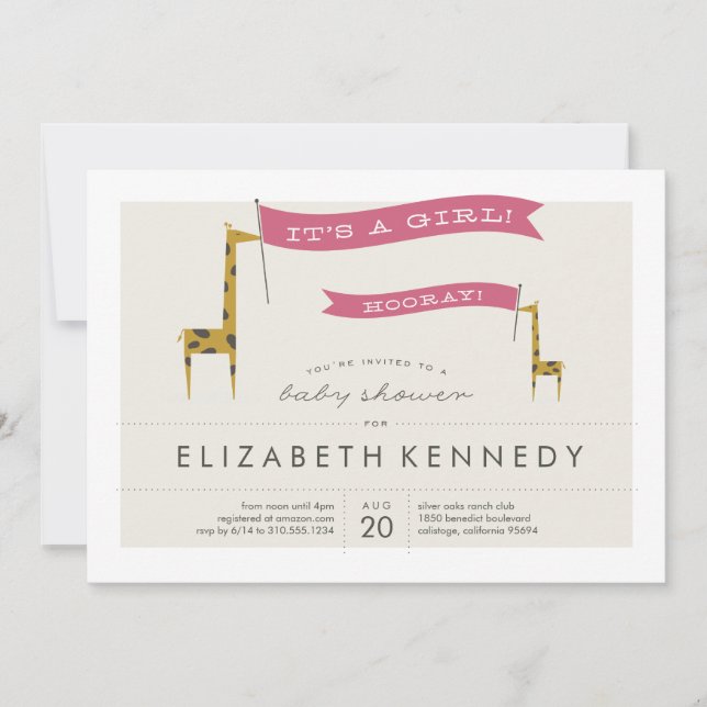 Convites Mini Girafas (Frente)