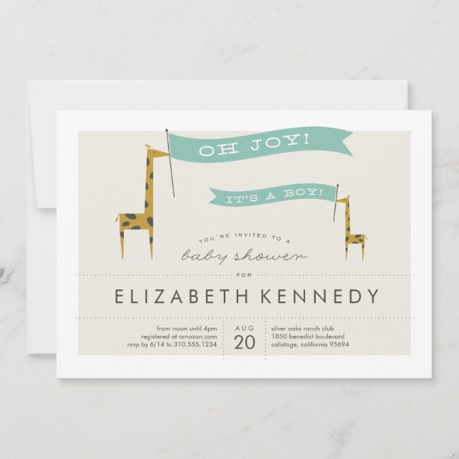 Convites Mini Girafas (Frente)