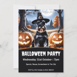 Convites Miniatura, Festa de Halloween Schnauzer