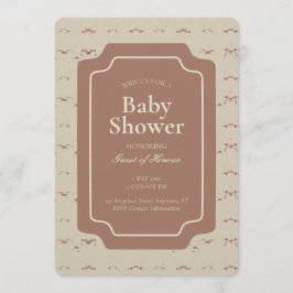 Convites Minimal Abstract Geometric Gender Neutral Beige