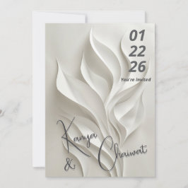 Convites Minimal Abstract Wedding Invitation