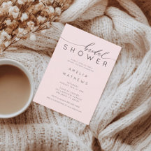 Minimal Blush Pink Bridal Shower