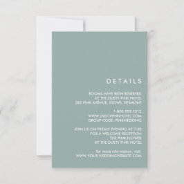 Convites Minimal Chic Azul Poeirento | Detalhes do Convidad