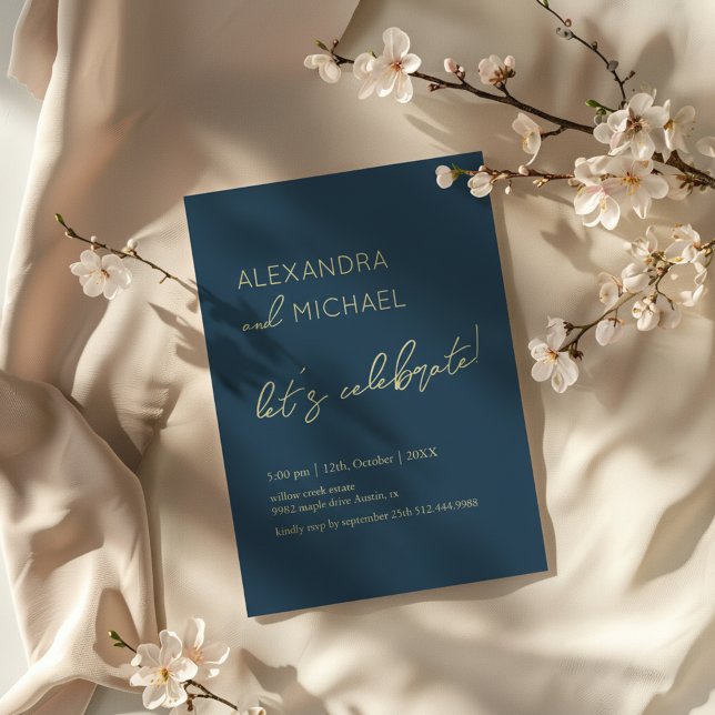 Convites Minimal dark Elegant Engagement Typography (Criador carregado)