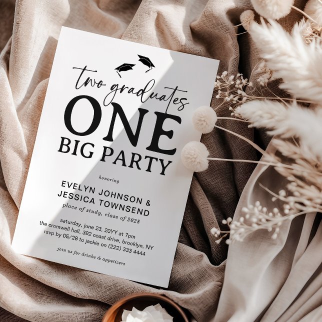 Convites Minimal Double Graduation Party  (Criador carregado)