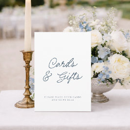 Convites Minimal Dusty Blue Cards & Gifts Sign