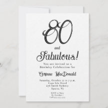 Minimal Eighty and Fabulous 80th Birthday Party