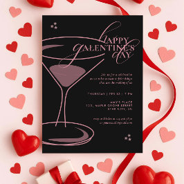 Convites Minimal Elegant Chic Typography Galentines Day