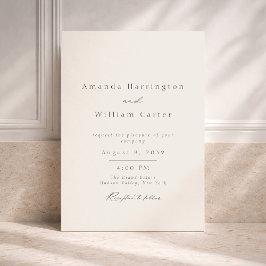 Convites Minimal Estate Wedding Invitation | Elegant Serif 