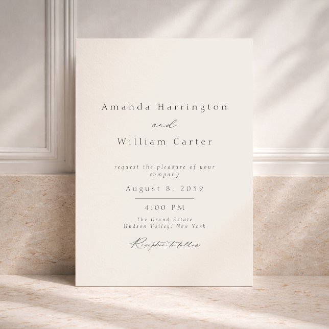 Convites Minimal Estate Wedding Invitation | Elegant Serif  (Criador carregado)