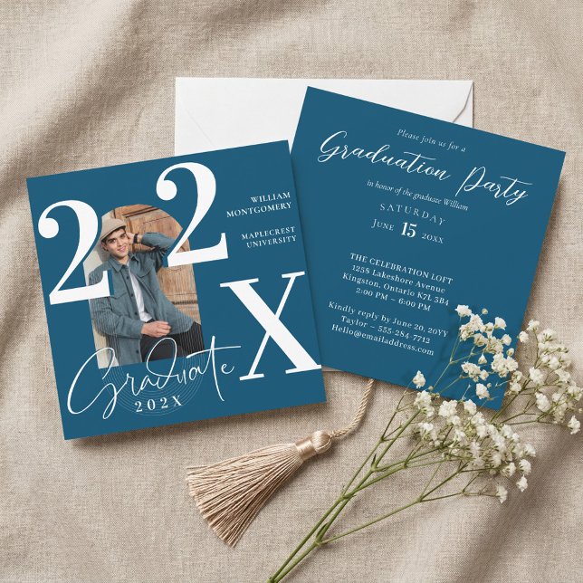 Convites Minimal Modern Bold Graduation Year Arch Photo (Minimal Modern Bold Graduation Year Arch Photo Invitation)