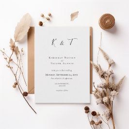 Convites Minimal Modern Wedding Invitation