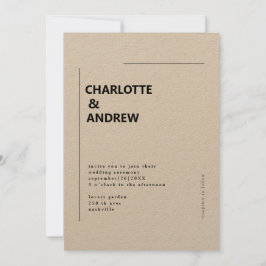 Convites Minimal, moderne Einladung