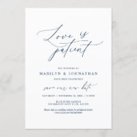 Minimal Navy, O amor é paciente, casamento adiado