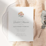Convites Minimal Peach Floral Bridal Shower Elegant Script<br><div class="desc">This minimal floral bridal shower invitation features a delicate hand drawn flower illustration paired with elegant script lettering and a clean modern layout. The soft botanical design creates a timeless, romantic look that works beautifully for bridal showers, garden celebrations, and brunch gatherings. The simple typography keeps the focus on the...</div>