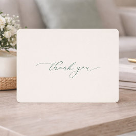 Convites Minimal Sage Green Wedding Thank You Card