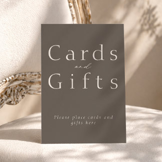 Convites Minimal Taupe Cards and Gifts Wedding Sign