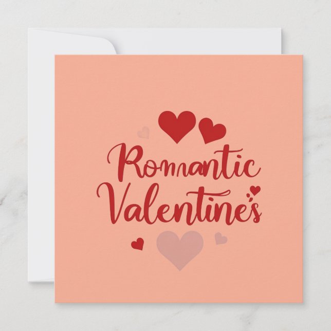 Convites Minimal Valentine’s Day Love Typography Design | R (Frente)