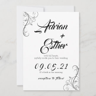 Convites Minimal wedding invitation card