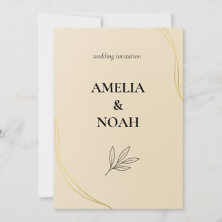 Convites Minimal Wedding Invitation Template – Elegant