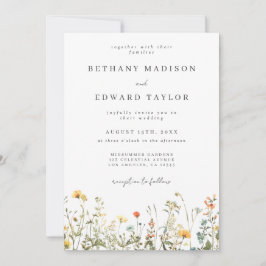 Convites Minimal Wildflower All in One Wedding