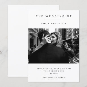 Convites Minimalismo elegante Casamento de Fotografias a