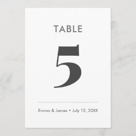 Convites Minimalist Ampersand Wedding | Table Number