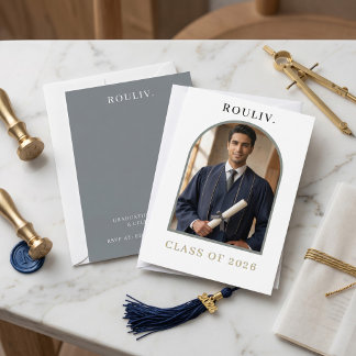 Convites Minimalist Arch Photo Graduation | Rolling Stone