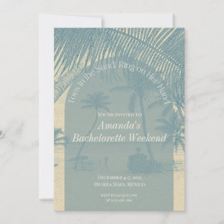 Convites Minimalist Beach Bachelorette Invitation Itinerary