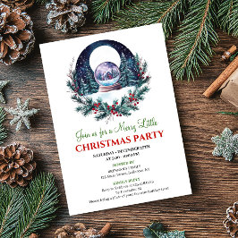 Convites Minimalist Christmas Scene Watercolor Party Invite
