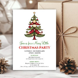 Convites Minimalist designer Christmas tree party invite