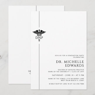 Convites Minimalist DNP Doctor of Nursing Practice Graduate