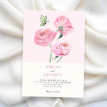 Convites Minimalist elegant flower wedding<br><div class="desc">Minimalist elegant flower</div>