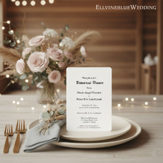 Convites Minimalist Elegant Typography Rehearsal Dinner