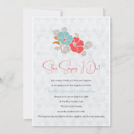 Convites Minimalist Floral Monogram