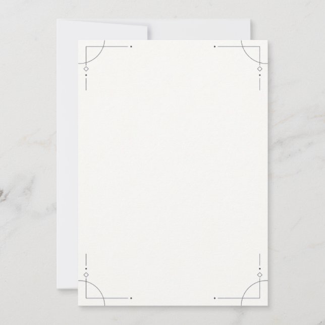 Convites Minimalist Geometric Wedding Invitation (Frente)