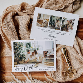 Convites Minimalist Horizontal Photo Holiday Christmas Card