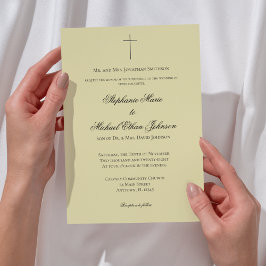 Convites MINIMALIST Island Citrus Cross Formal Wedding