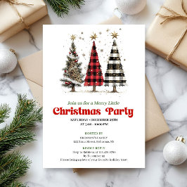 Convites Minimalist leopard Christmas tree digital invites
