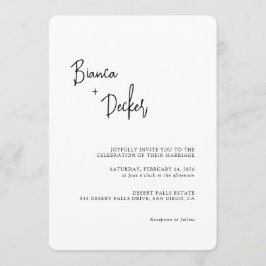 Convites Minimalist Modern Wedding