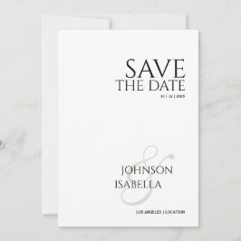 Convites Minimalist Photo Save the Date Card