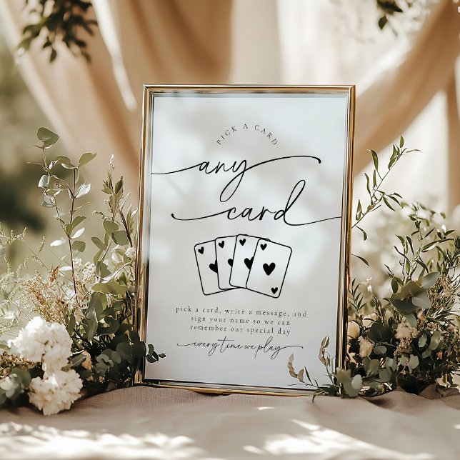 Convites Minimalist Pick A Card Guestbook Sign (Criador carregado)