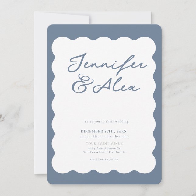 Convites Minimalist Retro Photo Collage Wedding Invitations (Frente)