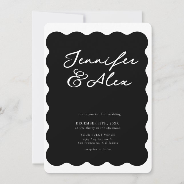 Convites Minimalist Retro Photo Collage Wedding Invitations (Frente)
