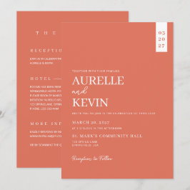 Convites Minimalist Simple Elegant QR Code Wedding