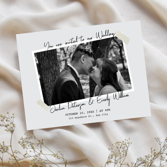 Convites Minimalist simple wedding  (Criador carregado)