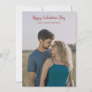 Convites Minimalist Valentine's Day Custom Photo Card