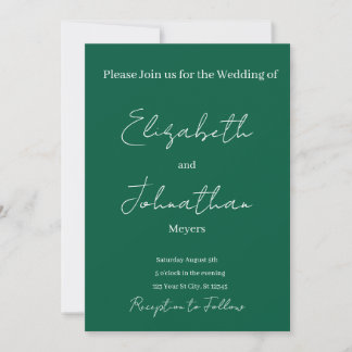 Convites minimalist Wedding Invitation
